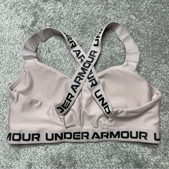 Under Armour Women's Small Pink Sports Bra Padded Cross Back - Picture 3 of 7